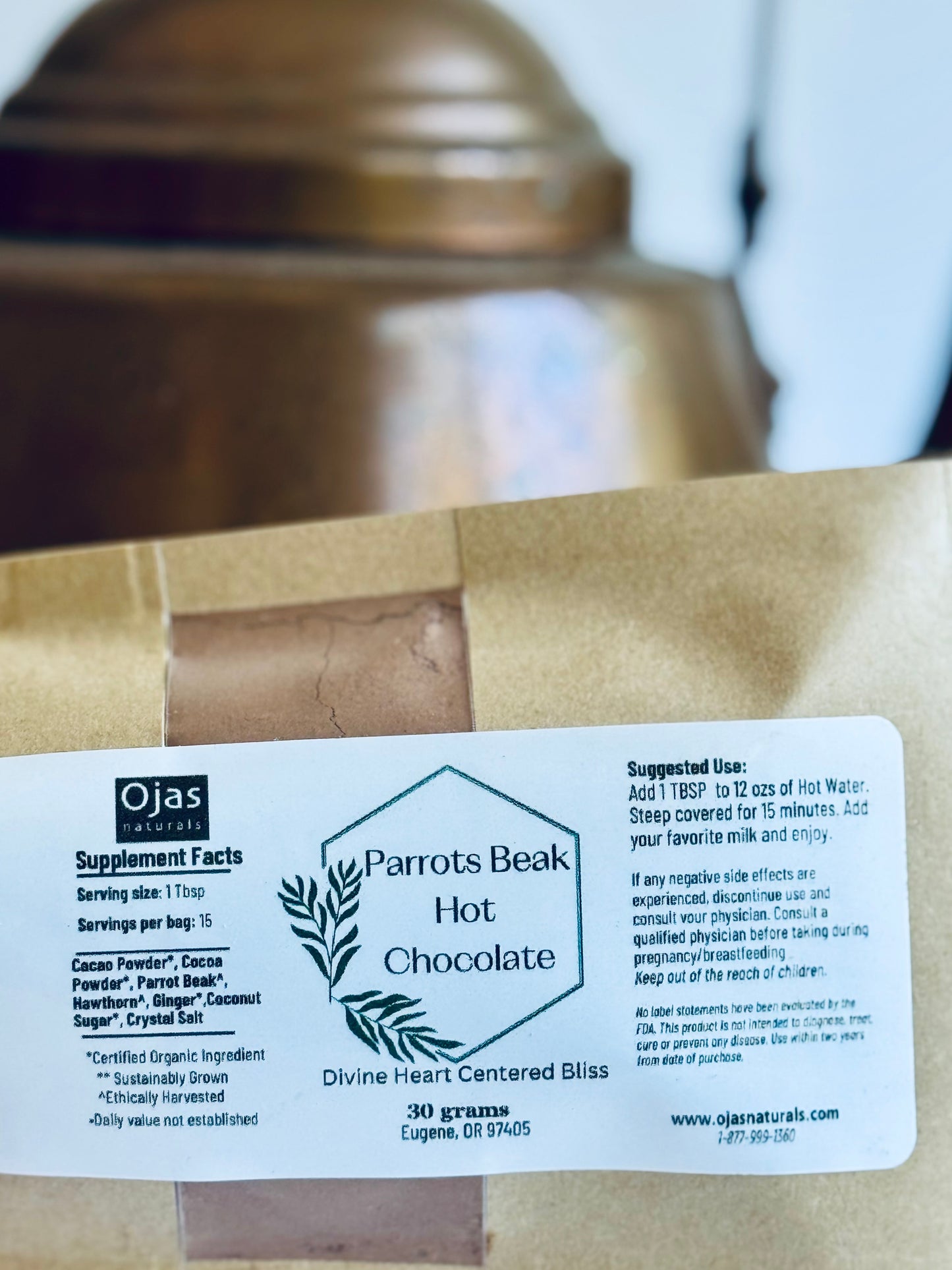 Parrot’s Beak Drinking Chocolate- 30 grams