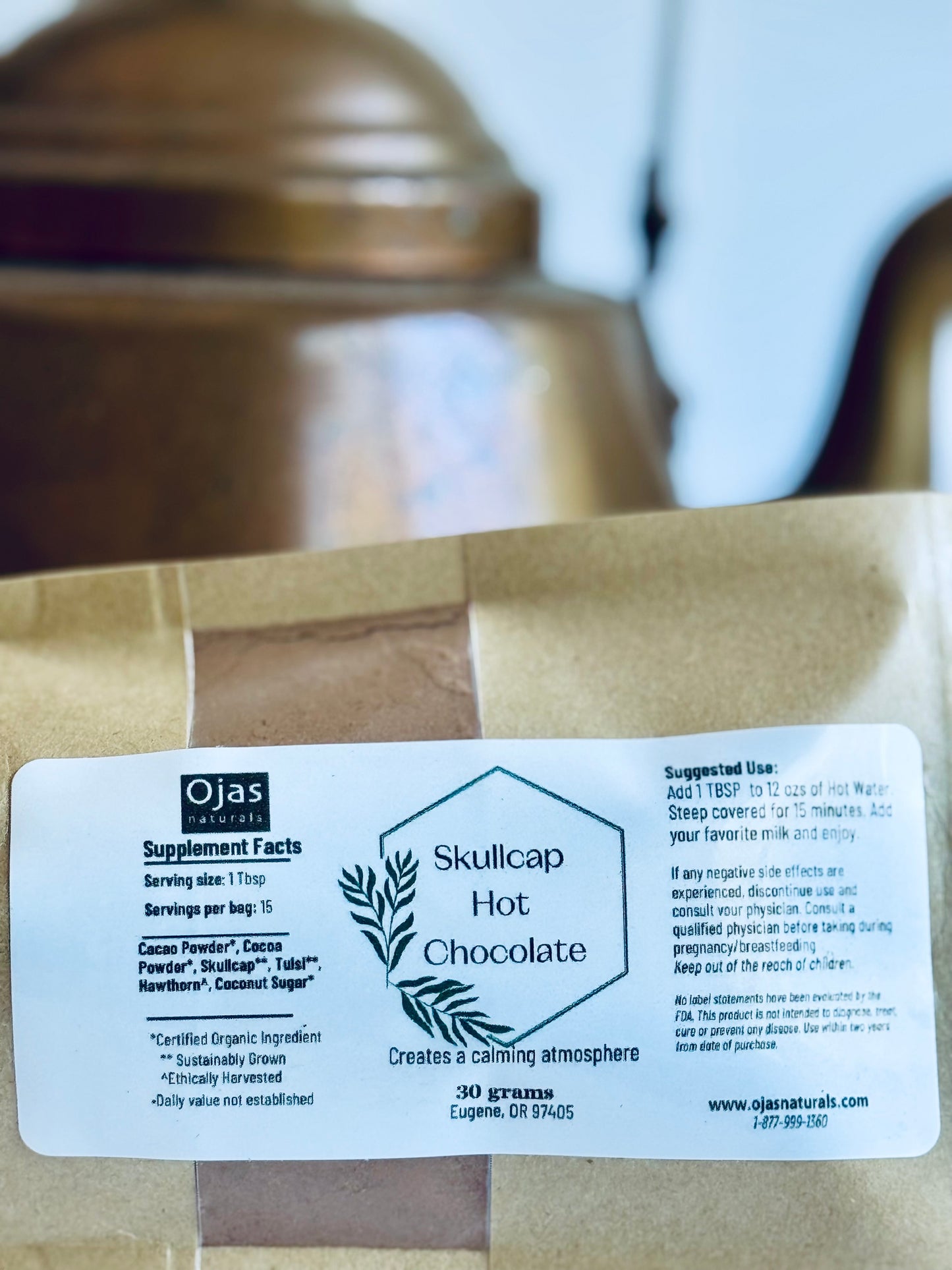 Skullcap Drinking Chocolate- 30 grams