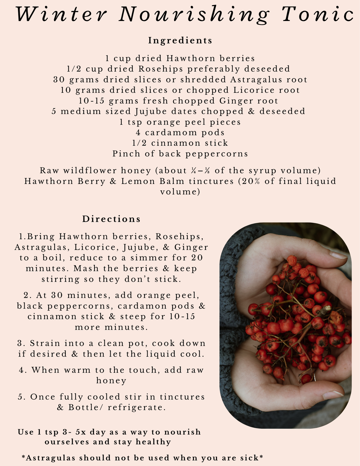 Winter Nourishing Tonic