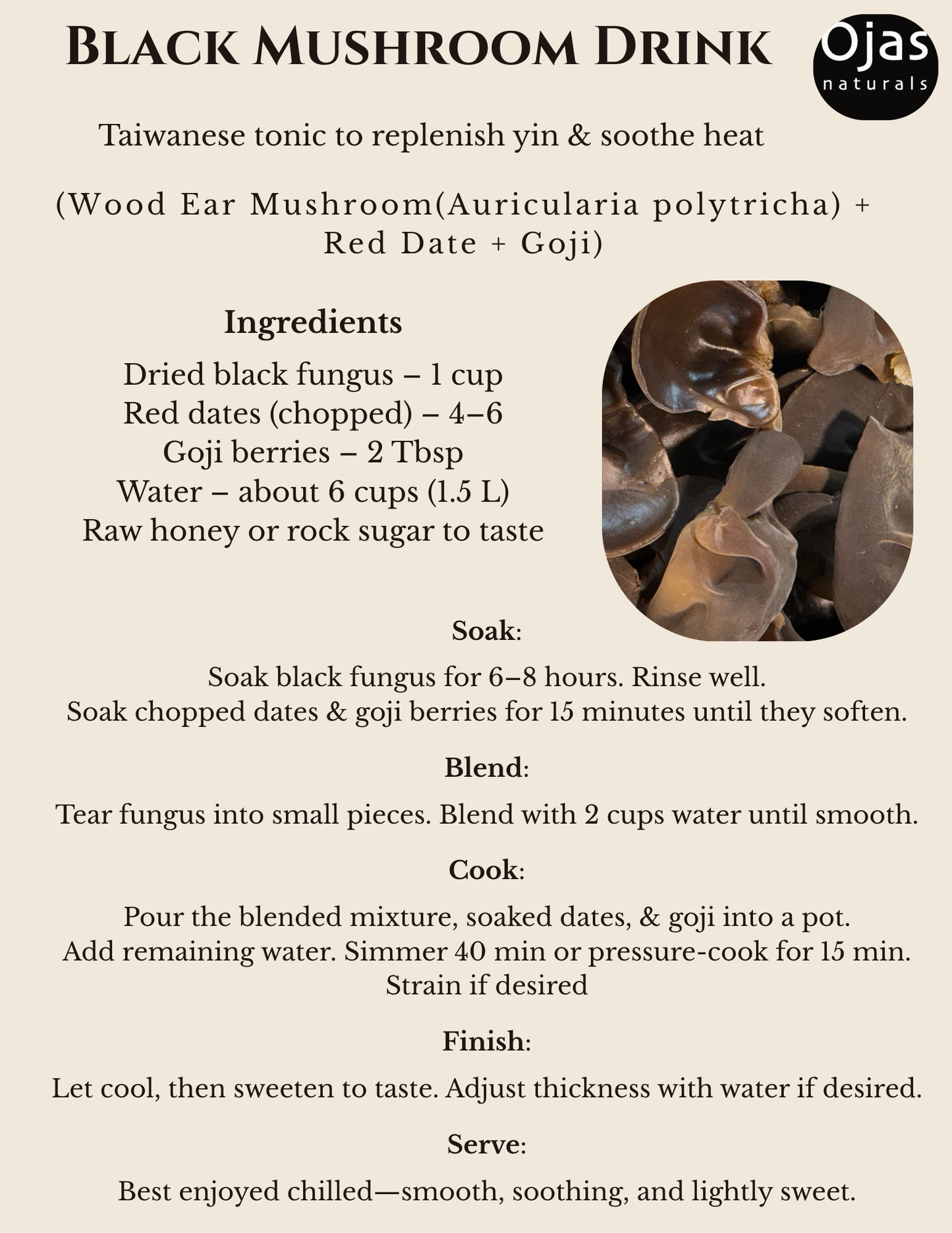 Traditional Taiwanese Black Mushroom Drink Download