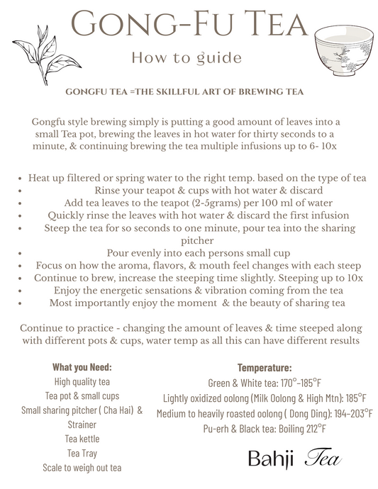 Gong Fu Tea- How to guide