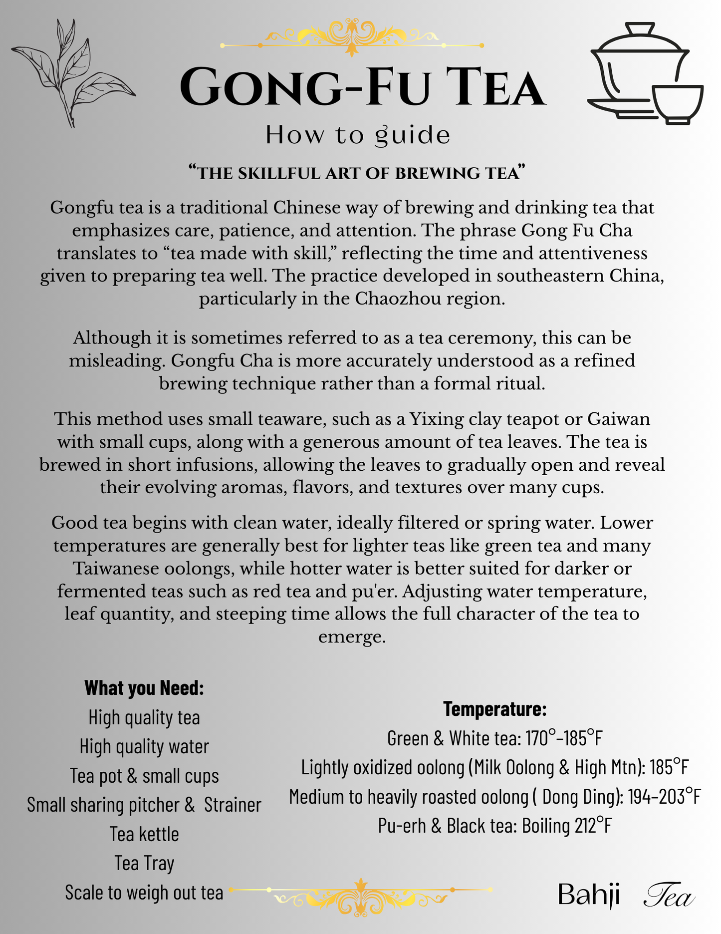 Gong Fu Tea- How to guide