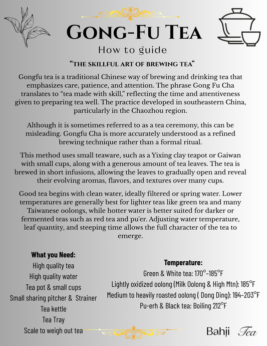 Gong Fu Tea- How to guide