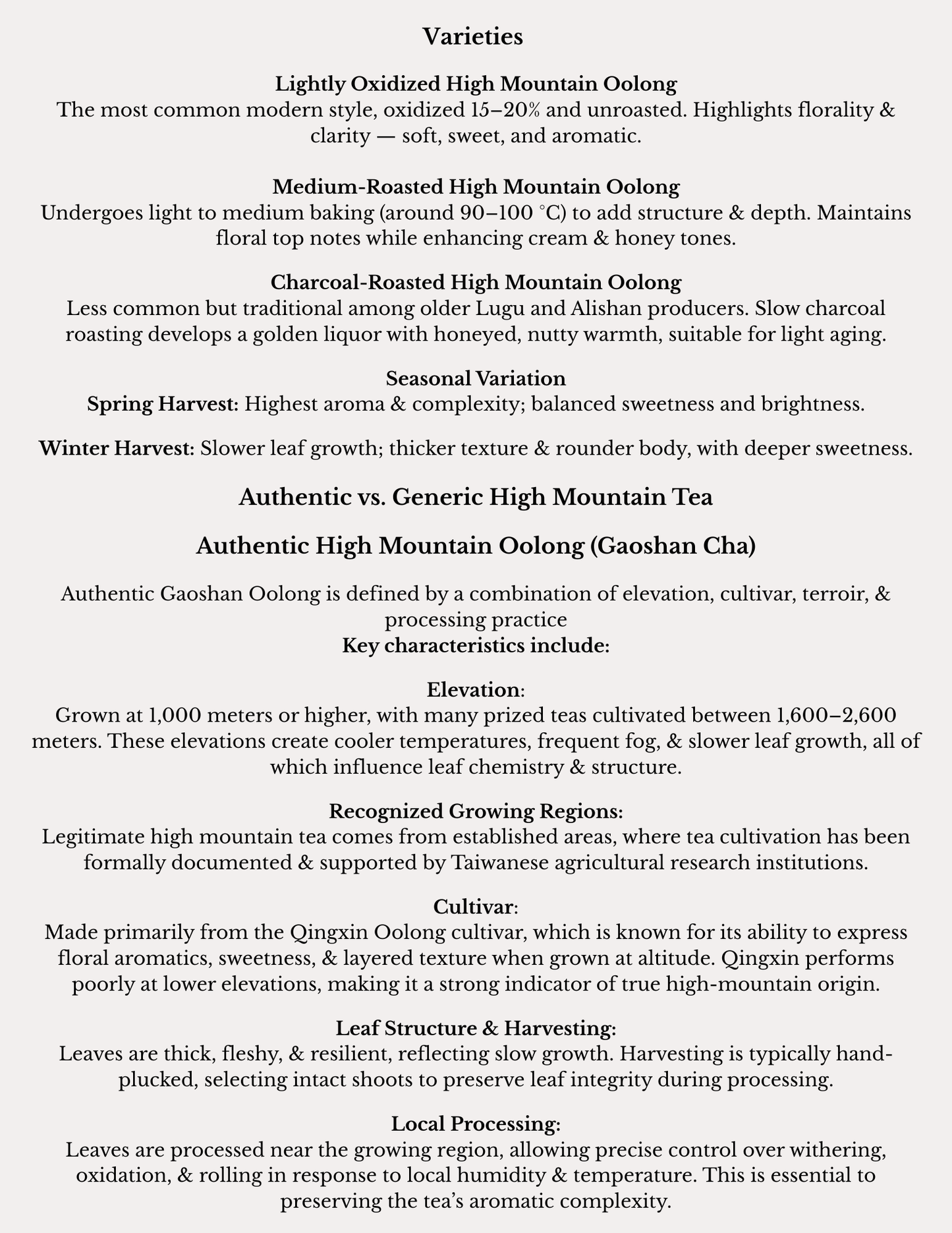 High Mountain Oolong Monograph