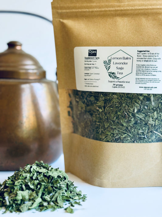 Lemon Balm, Lavender & Sage Herbal Tea- 30 grams loose leaf bag